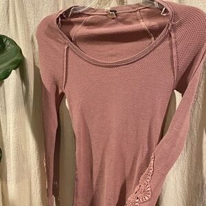 We The Free Mauve Long Sleeve Top